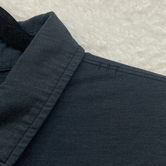 Lululemon Shirt Mens Medium Black Evolution Polo Short Sleeve Golf Performance - Picture 4 of 8